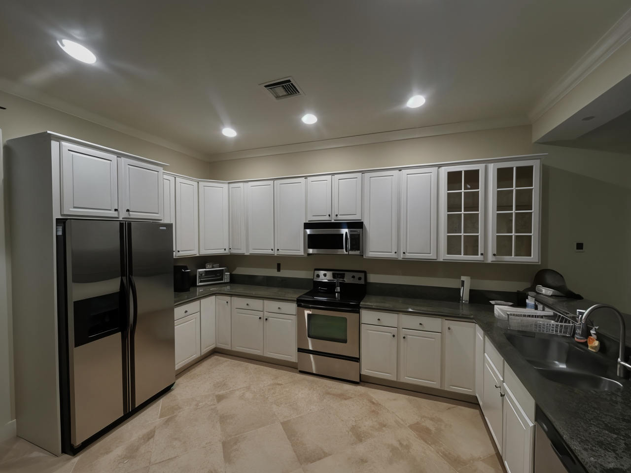 White kitchen after refinish